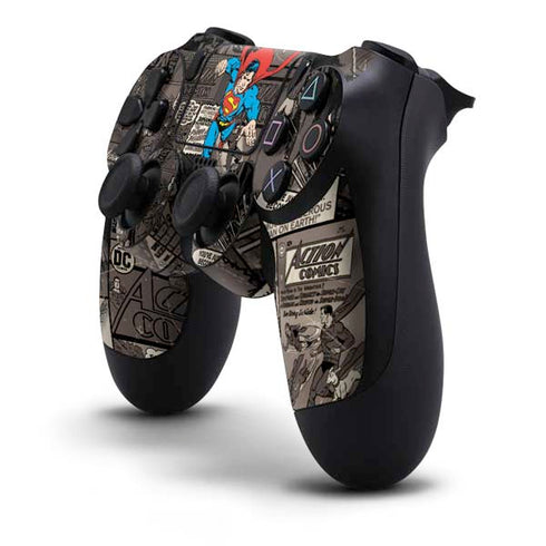 DC Comics Superman Vintage Action pose pattern PS4 Controller Skin