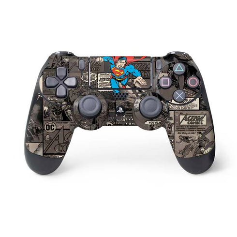 DC Comics Superman Vintage Action pose pattern PS4 Controller Skin