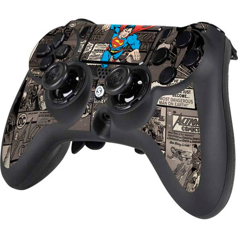 DC Comics Superman Vintage Action pose pattern PS4/PC SCUF Impact Controller Skin