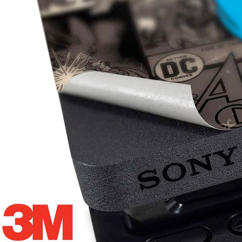 DC Comics Superman Vintage Action pose pattern PS4 Pro Bundle Skin