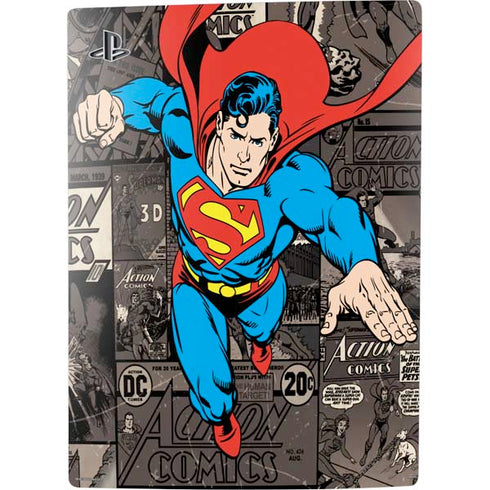 DC Comics Superman Vintage Action pose pattern PS5 Digital Edition Console Skin