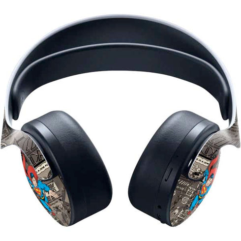 DC Comics Superman Vintage Action pose pattern PULSE 3D Wireless Headset for PS5 Skin