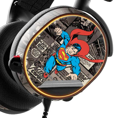 DC Comics Superman Vintage Action pose pattern SteelSeries Arctis 3 Skin
