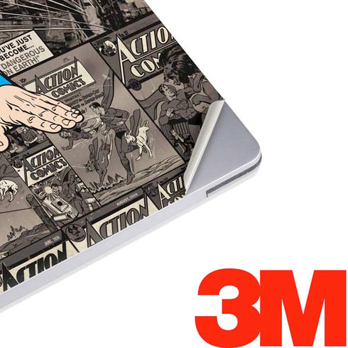 DC Comics Superman Vintage Action pose pattern Surface Laptop 2 Skin