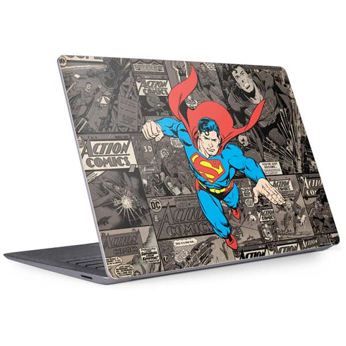 DC Comics Superman Vintage Action pose pattern Surface Laptop 3 13.5in Skin