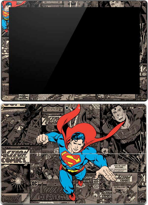 DC Comics Superman Vintage Action pose pattern Surface Pro (2017) Skin