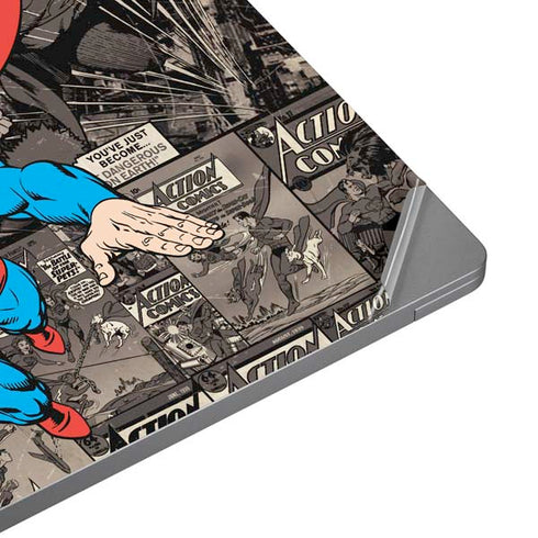 DC Comics Superman Vintage Action pose pattern Universal Laptop 13in (10.6 x 7.6in) Skin