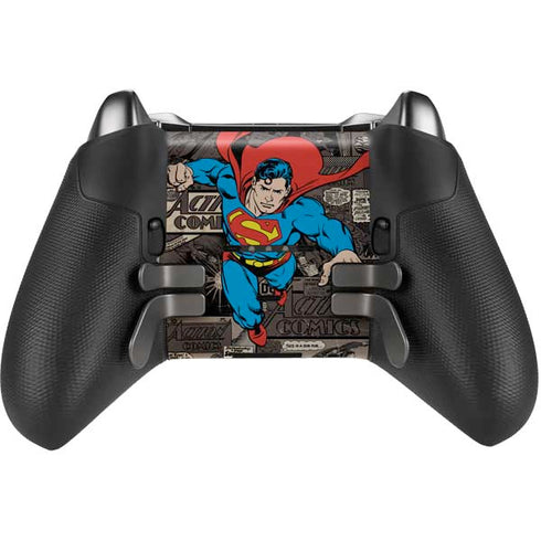 DC Comics Superman Vintage Action pose pattern Xbox Elite Wireless Controller Series 2 Skin