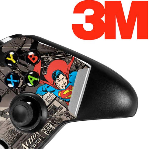 DC Comics Superman Vintage Action pose pattern Xbox One S Controller Skin