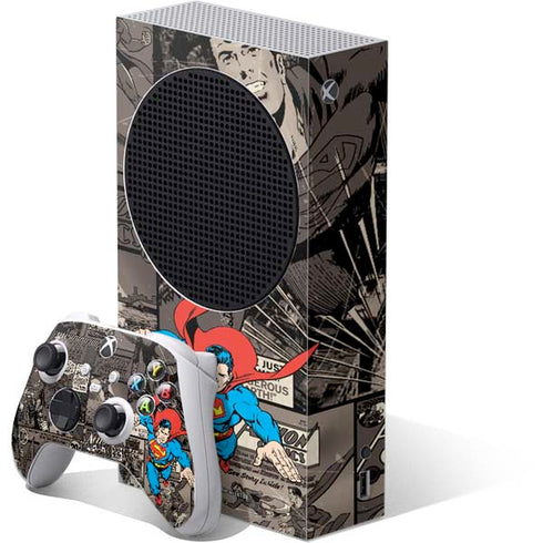 DC Comics Superman Vintage Action pose pattern Xbox Series S Bundle Skin