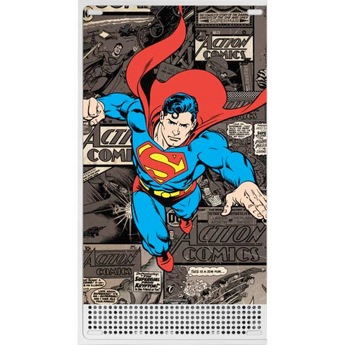 DC Comics Superman Vintage Action pose pattern Xbox Series S Skins