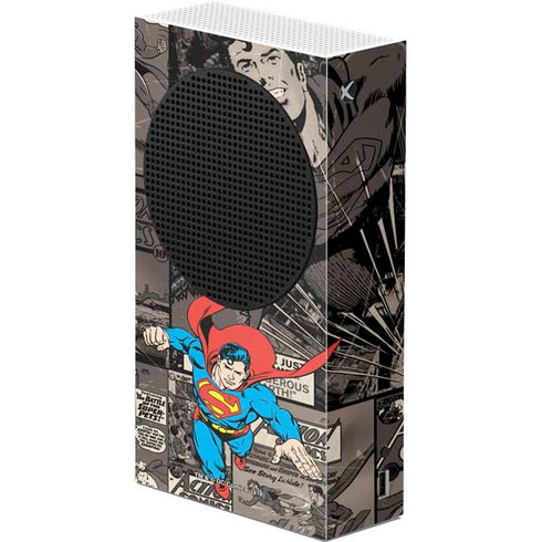 DC Comics Superman Vintage Action pose pattern Xbox Series S Console Skin