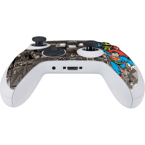 DC Comics Superman Vintage Action pose pattern Xbox Series S Controller Skin
