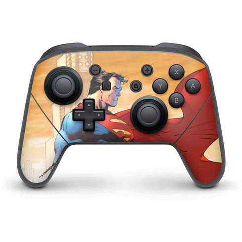 DC Comics Superman For Tomorrow Cover Art by Jim Lee Nintendo Switch Pro Controller Skin