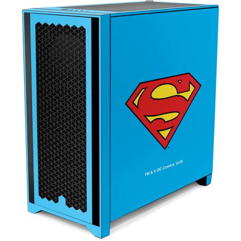 DC Comics Superman Official Logo Corsair 4000D Tempered Glass Mid-Tower ATX Case Skin