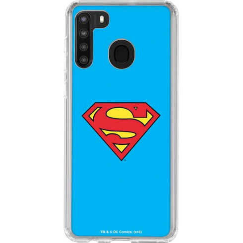 DC Comics Superman Official Logo Galaxy A21 Clear Case