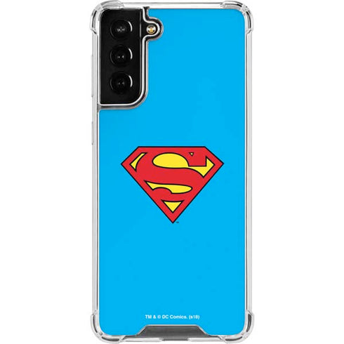 DC Comics Superman Official Logo Galaxy S21 FE Clear Case