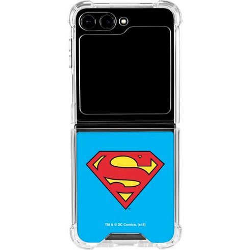 DC Comics Superman Official Logo Galaxy Z Flip5 5G Clear Case