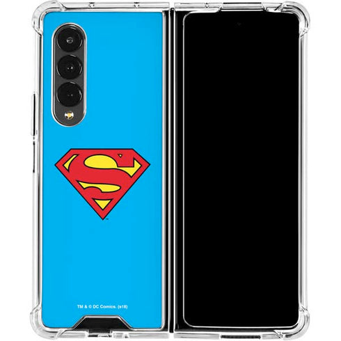 DC Comics Superman Official Logo Galaxy Z Fold4 5G Clear Case