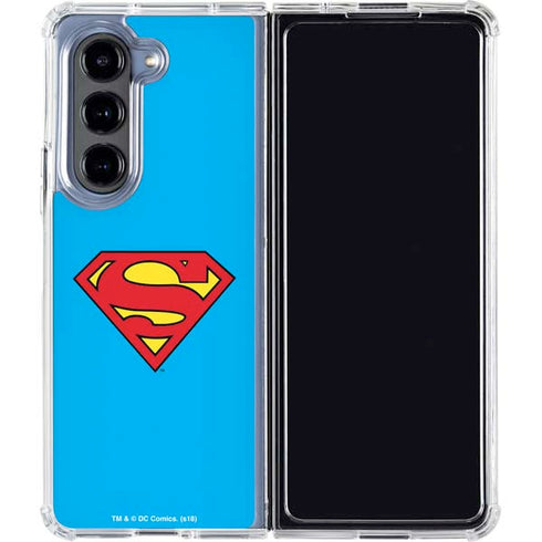 DC Comics Superman Official Logo Galaxy Z Fold5 5G Clear Case
