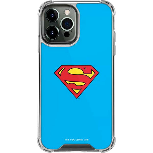 DC Comics Superman Official Logo iPhone 14 Pro Max Clear Case