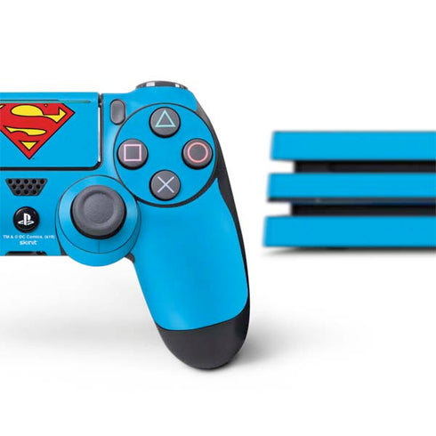 DC Comics Superman Official Logo PS4 Pro Bundle Skin