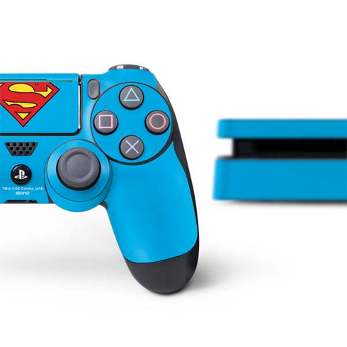 DC Comics Superman Official Logo PS4 Slim Bundle Skin