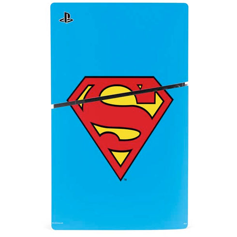 DC Comics Superman Official Logo PS5 Slim Digital Edition Bundle Skin