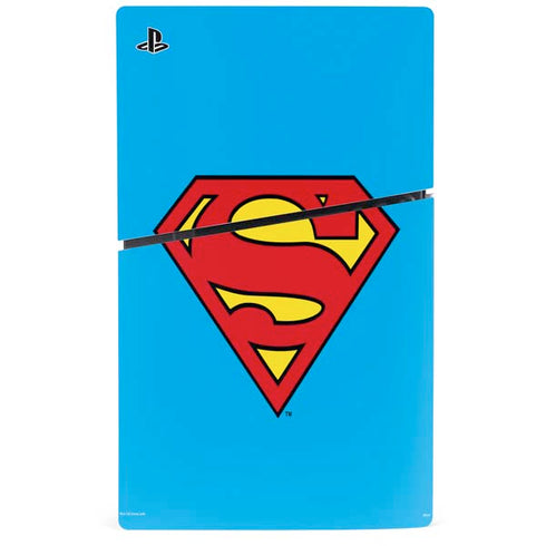 DC Comics Superman Official Logo PS5 Slim Digital Edition Console Skin