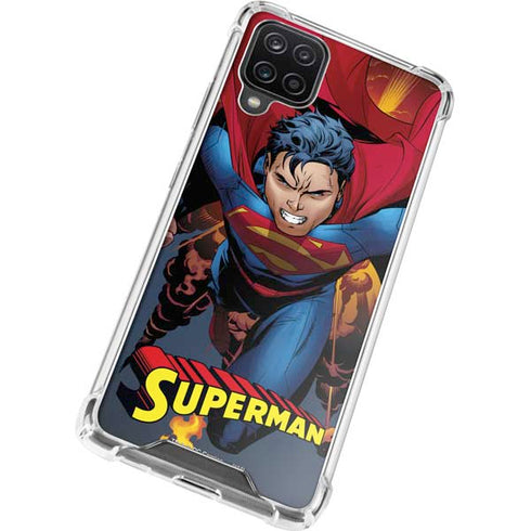 DC Comics Superman Action Flying Pose Galaxy A12 Clear Case