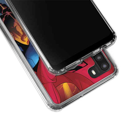 DC Comics Superman Action Flying Pose Galaxy A21 Clear Case