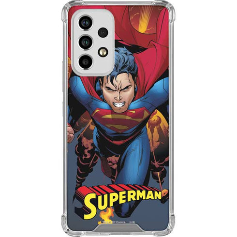 DC Comics Superman Action Flying Pose Galaxy A53 5G Clear Case
