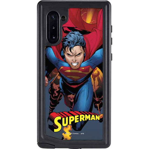 DC Comics Superman Action Flying Pose Galaxy Note 10 Waterproof Case