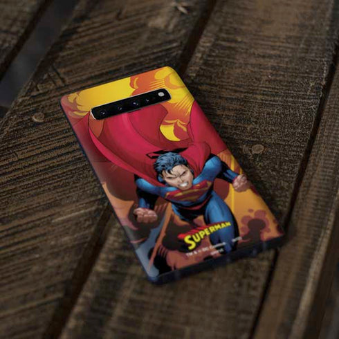 DC Comics Superman Action Flying Pose Galaxy S10 Skin