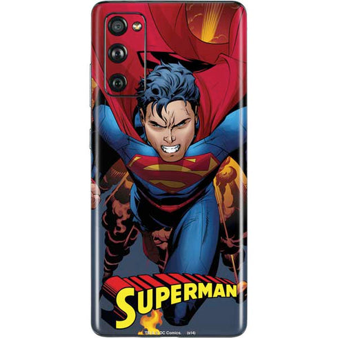 DC Comics Superman Action Flying Pose Galaxy S20 Fan Edition Skin