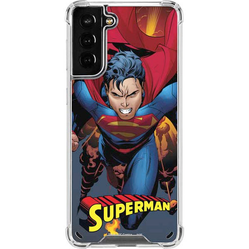 DC Comics Superman Action Flying Pose Galaxy S21 Plus 5G Clear Case