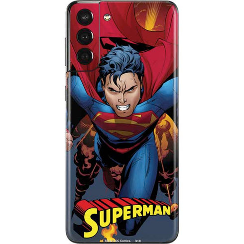 DC Comics Superman Action Flying Pose Galaxy S21 Plus 5G Skin