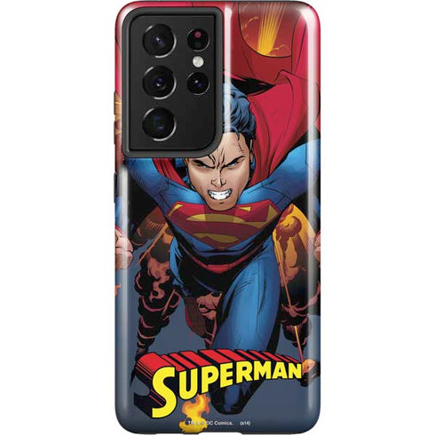 DC Comics Superman Action Flying Pose Galaxy S21 Ultra 5G Pro Case