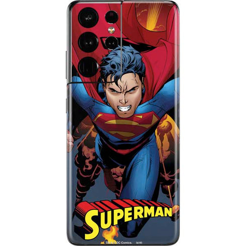 DC Comics Superman Action Flying Pose Galaxy S21 Ultra 5G Skin