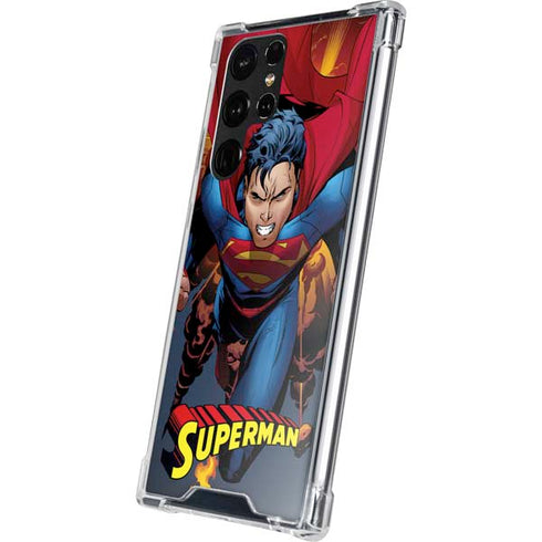 DC Comics Superman Action Flying Pose Galaxy S22 Ultra Clear Case