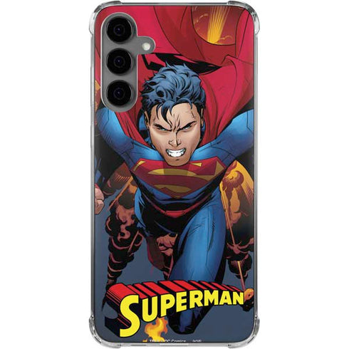 DC Comics Superman Action Flying Pose Galaxy S24 Plus Clear Case