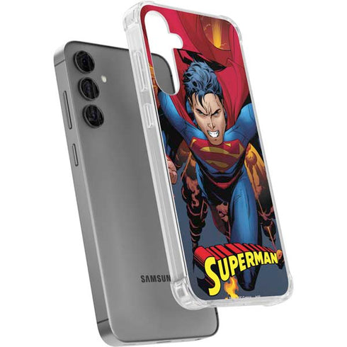 DC Comics Superman Action Flying Pose Galaxy S24 Plus Clear Case