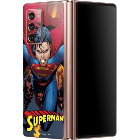 DC Comics Superman Action Flying Pose Galaxy Z Fold2 5G Skin