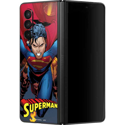DC Comics Superman Action Flying Pose Galaxy Z Fold3 5G Skin