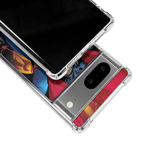 DC Comics Superman Action Flying Pose Google Pixel 8 Clear Case