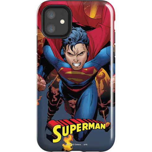 DC Comics Superman Action Flying Pose iPhone 11 Impact Case