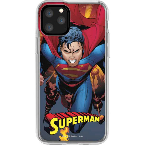 DC Comics Superman Action Flying Pose iPhone 11 Pro Clear Case