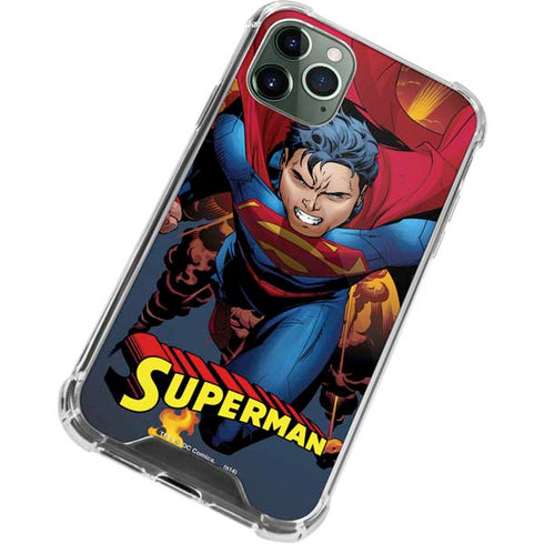 DC Comics Superman Action Flying Pose iPhone 11 Pro Max Clear Case