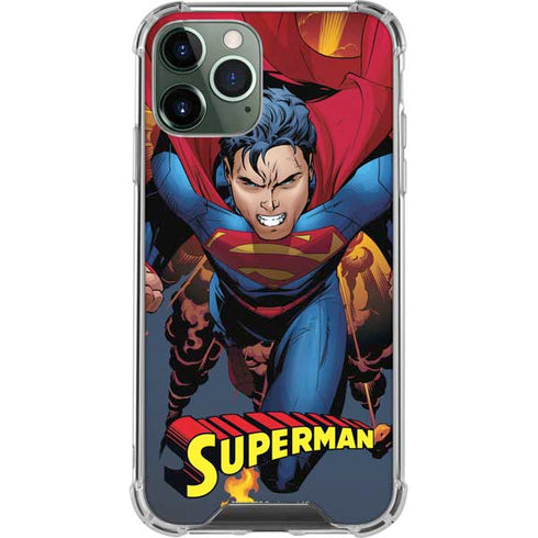 DC Comics Superman Action Flying Pose iPhone 12 Pro Clear Case