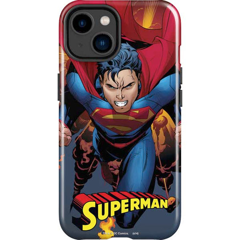 DC Comics Superman Action Flying Pose iPhone 14 Plus Impact Case